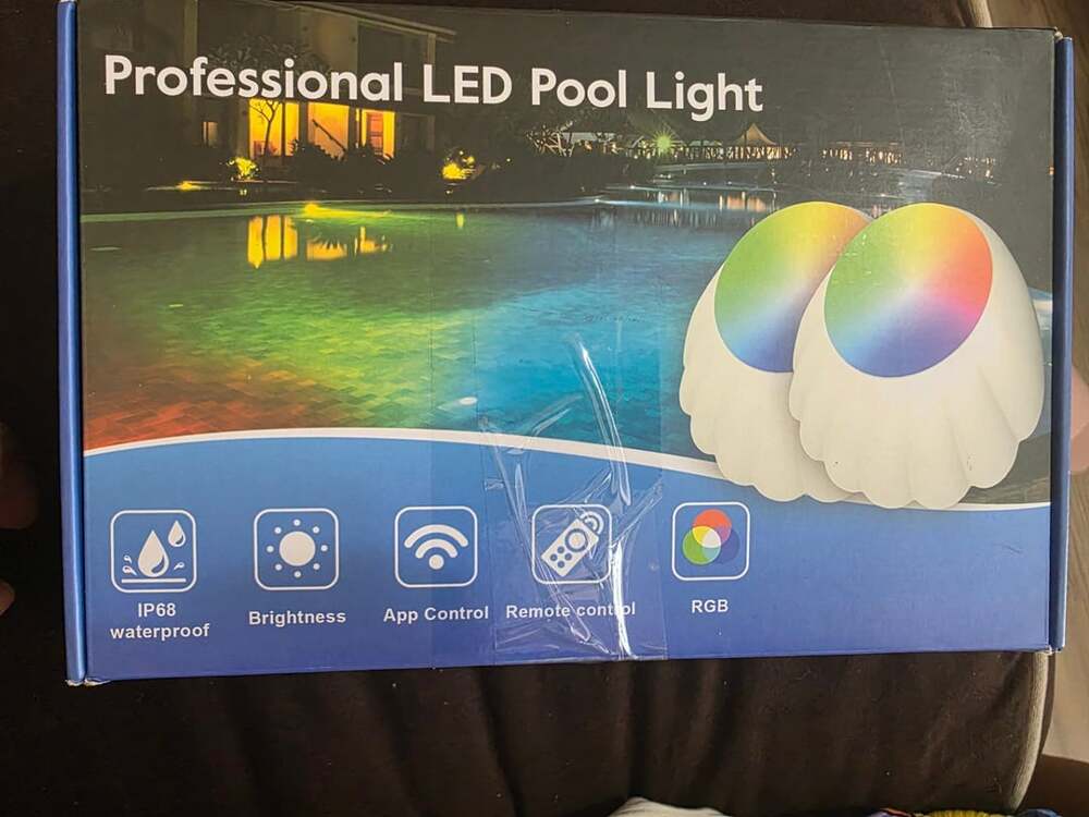 Professional LED Pool Light with Remote and App Control RGB IP68 Waterproof